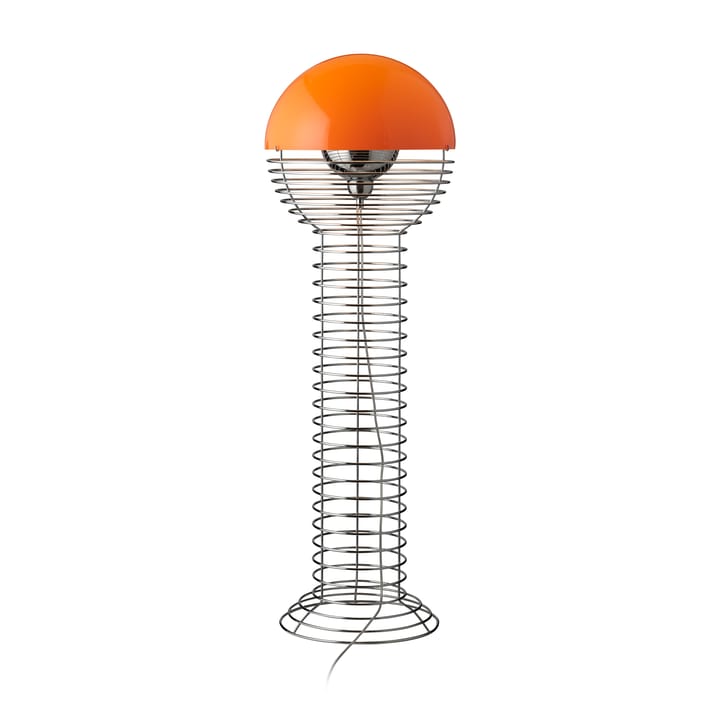 Wire gulvlampe - Chrome/Orange - Verpan