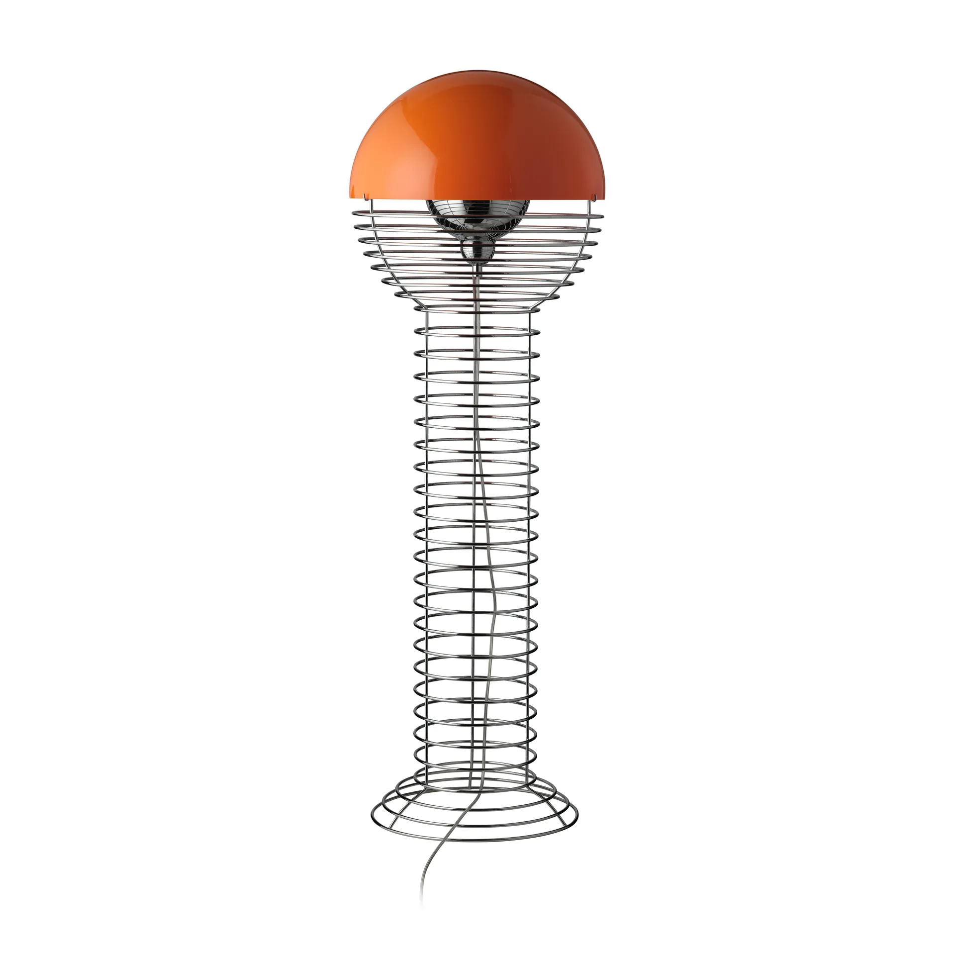 Wire gulvlampe, Chrome/Orange Verpan