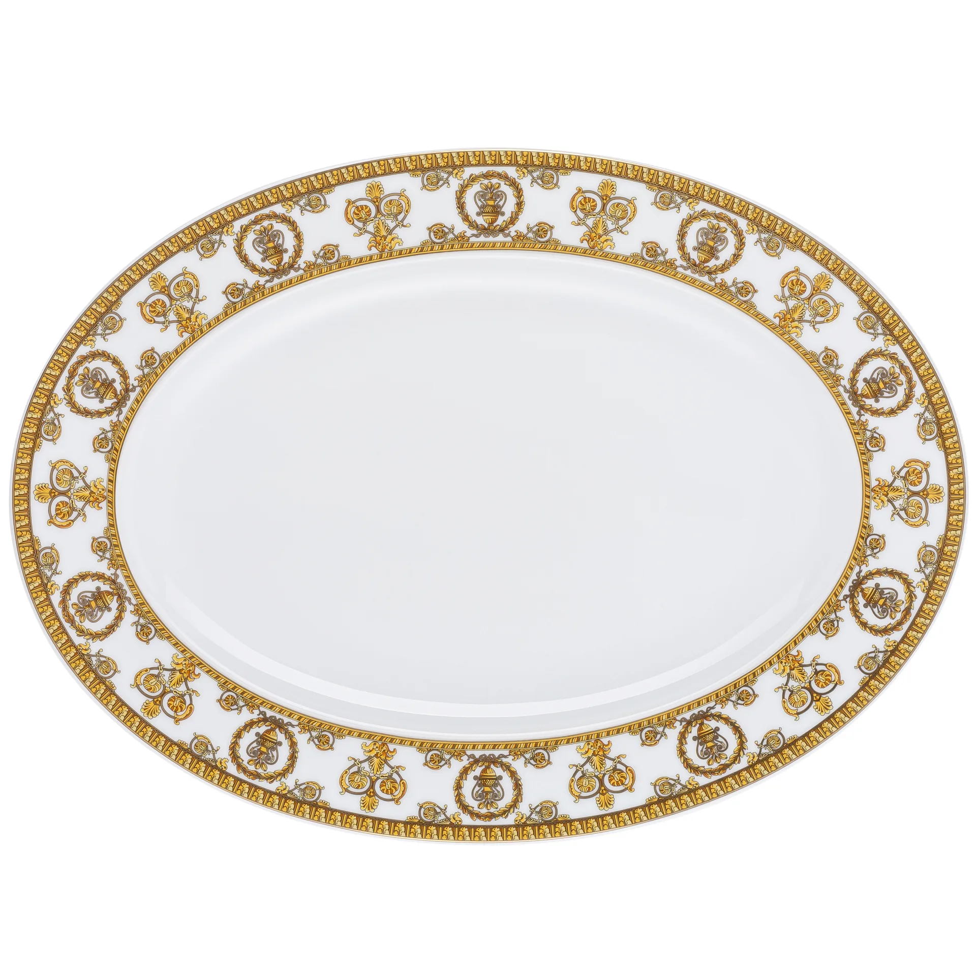 Versace I love Baroque serveringsfad, Bianco Versace