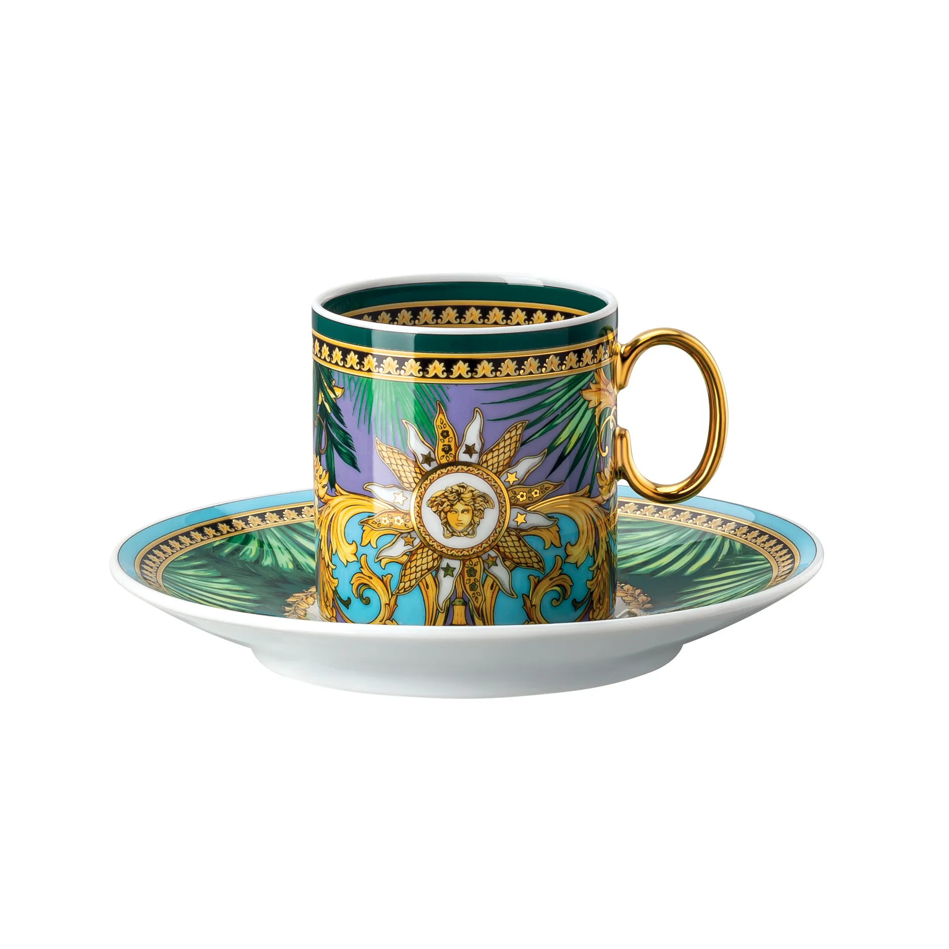 Versace Jungle Animalier espressokop med underkop, Multi Versace