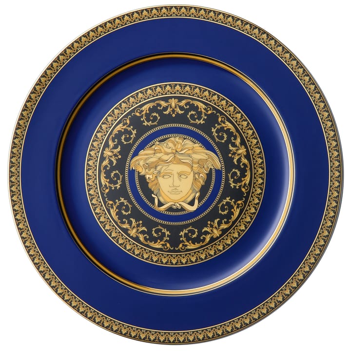 Versace Medusa Blue dækketallerken - 33 cm - Versace