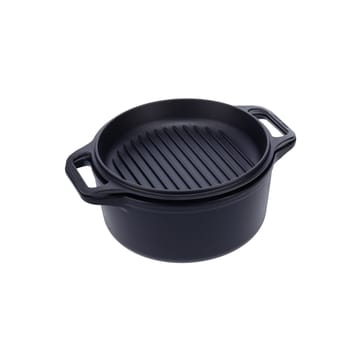 Combo Cooker støbejernsgryde-stegepandesæt 2 dele - Sort - Victoria