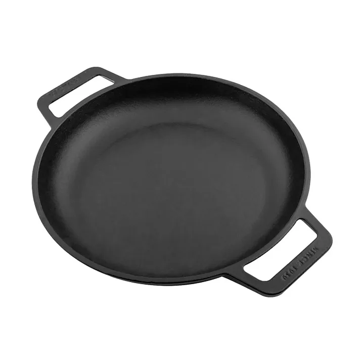 Stegepande støbejern flad to håndtag enameled - Ø25 cm - Victoria