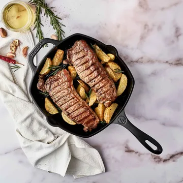 Victoria firkantet grillpande støbejern enameled - 44,1x28,4 cm - Victoria