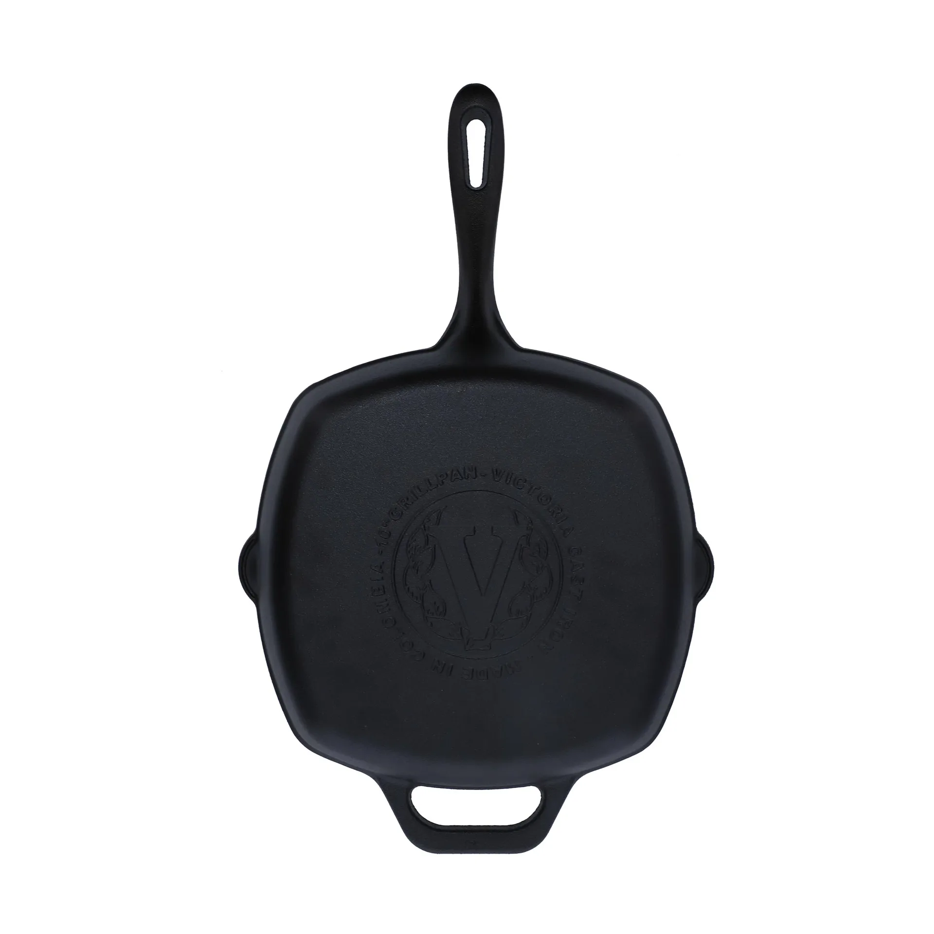 Victoria firkantet grillpande støbejern pre-seasoned, 44,1x28,4 cm Victoria