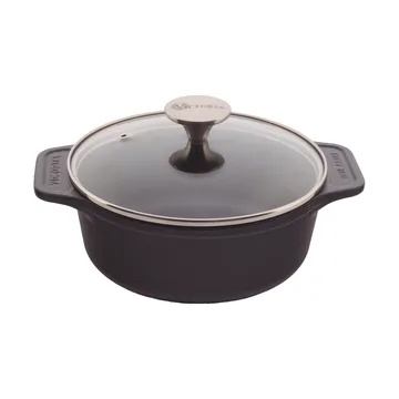 Victoria gryde støbejern glaslåg enameled - 1,9 L - Victoria
