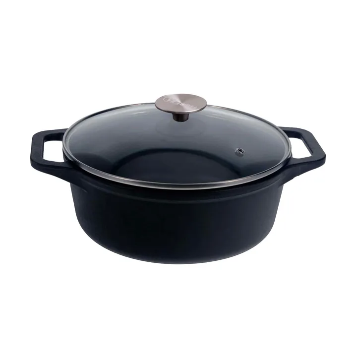 Victoria gryde støbejern glaslåg enameled - 3,8 l - Victoria