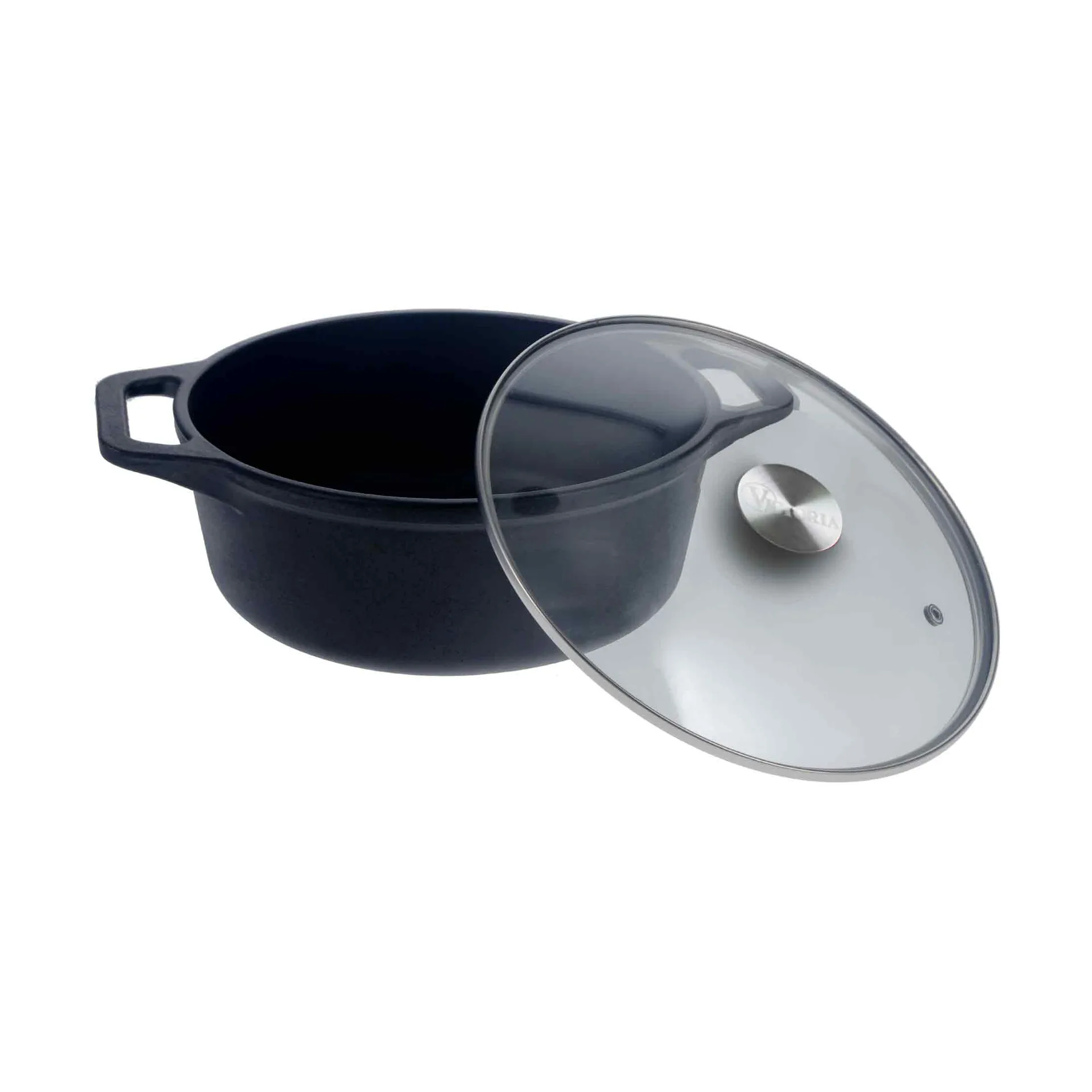 Victoria gryde støbejern glaslåg enameled, 3,8 l Victoria