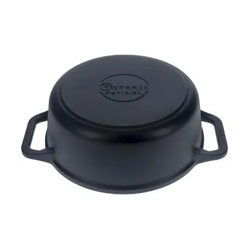 Victoria gryde støbejern glaslåg enameled - 3,8 l - Victoria