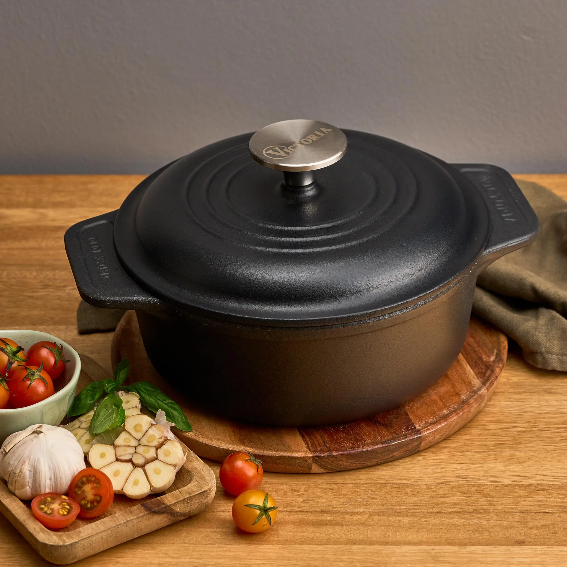 Victoria gryde støbejern pre-seasoned, 1,9 L Victoria