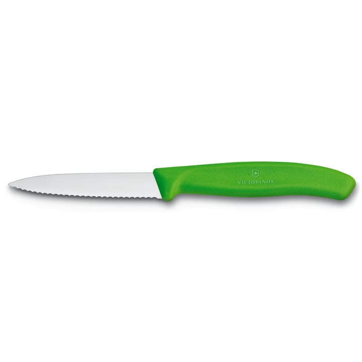 Swiss Classic grøntsagskniv/universalkniv tandet 8 cm - Grøn - Victorinox