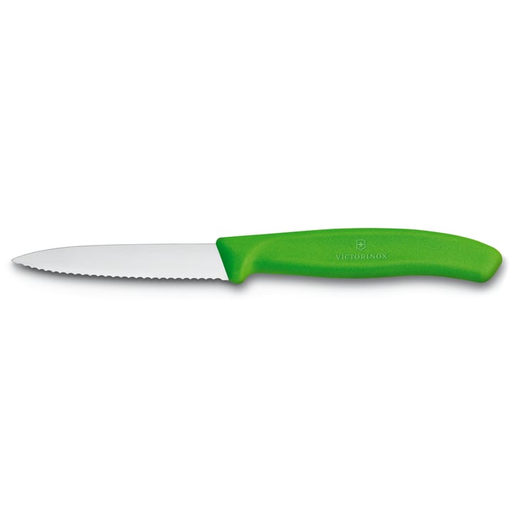 Swiss Classic grøntsagskniv/universalkniv tandet 8 cm - Grøn - Victorinox