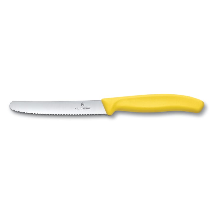 Swiss Classic pølse-/tomatkniv 11 cm - Gul - Victorinox