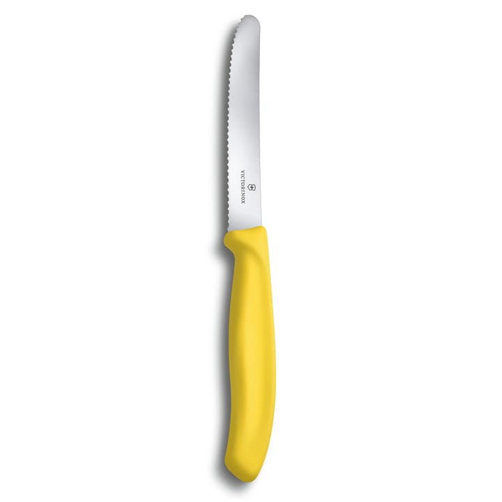 Swiss Classic pølse-/tomatkniv 11 cm, Gul Victorinox