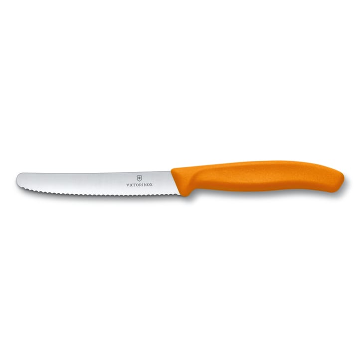 Swiss Classic pølse-/tomatkniv 11 cm - Orange - Victorinox