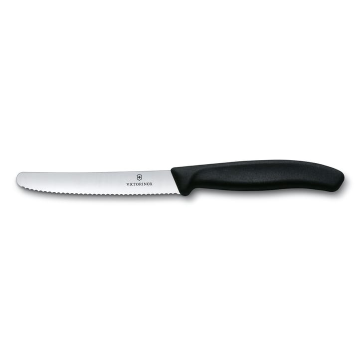 Swiss Classic pølse-/tomatkniv 11 cm - Sort - Victorinox