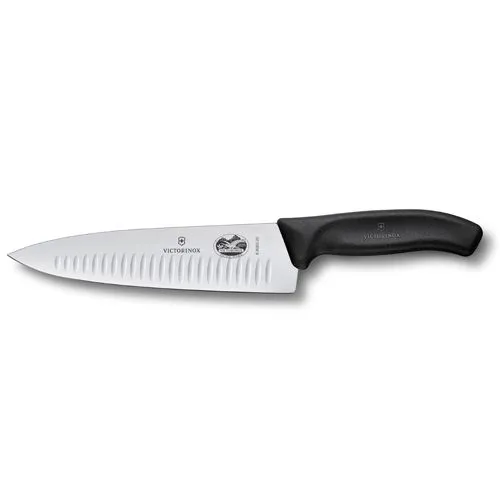 Victorinox kokkekniv rillet 20 cm, Sort Victorinox