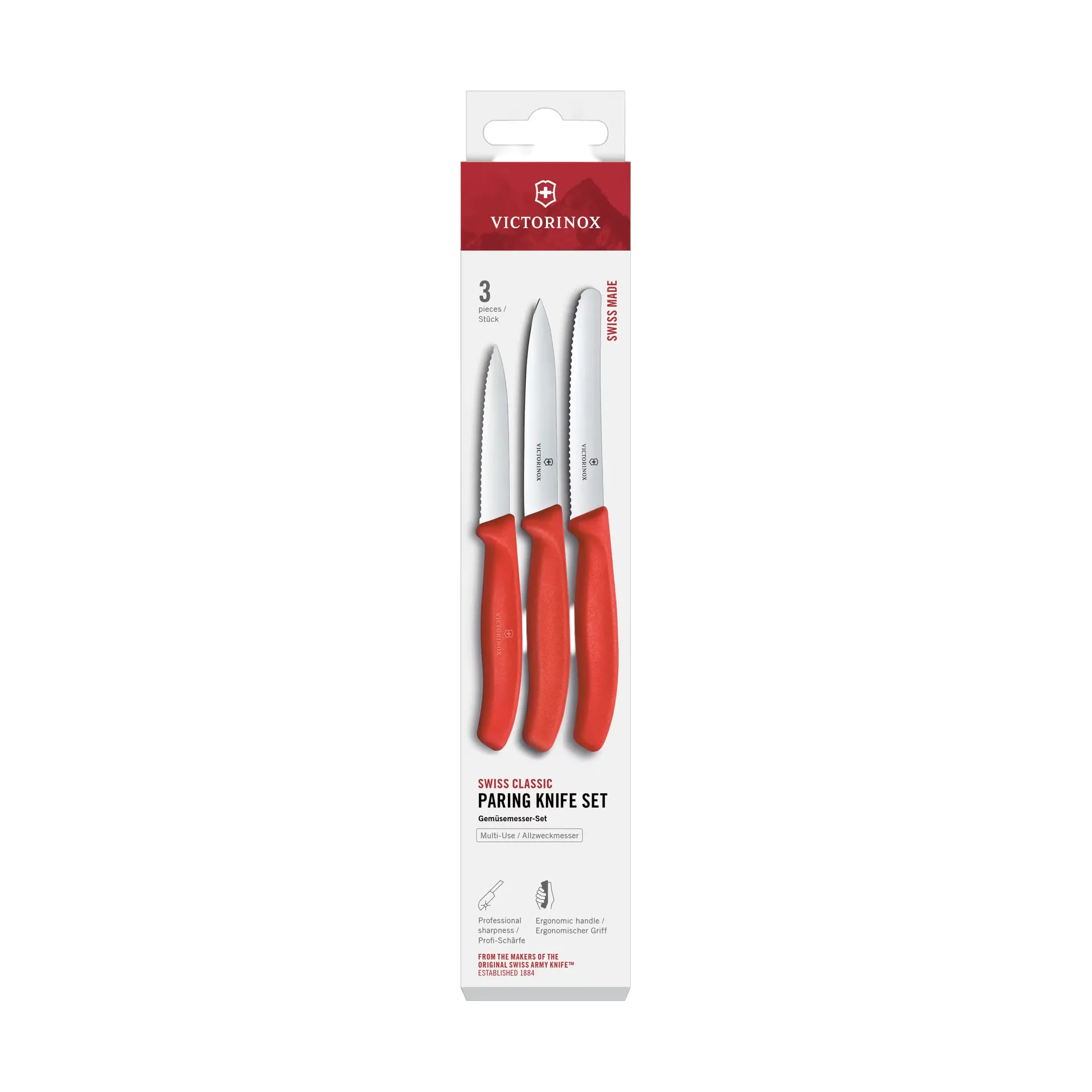 Victorinox Swiss Classic skrælleknivssæt 3 stk., Sort Victorinox