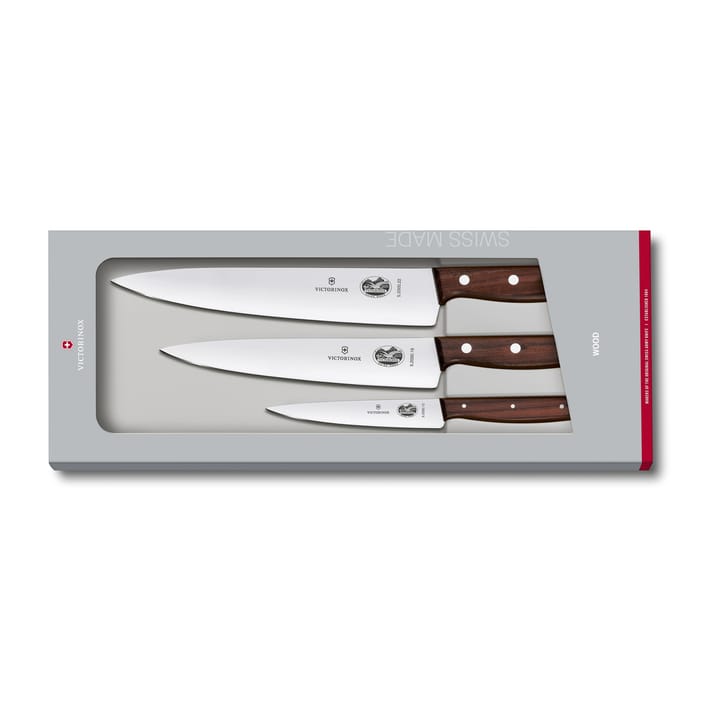 Wood Knivsæt 3 dele - Rustfrit stål/Ahorn - Victorinox