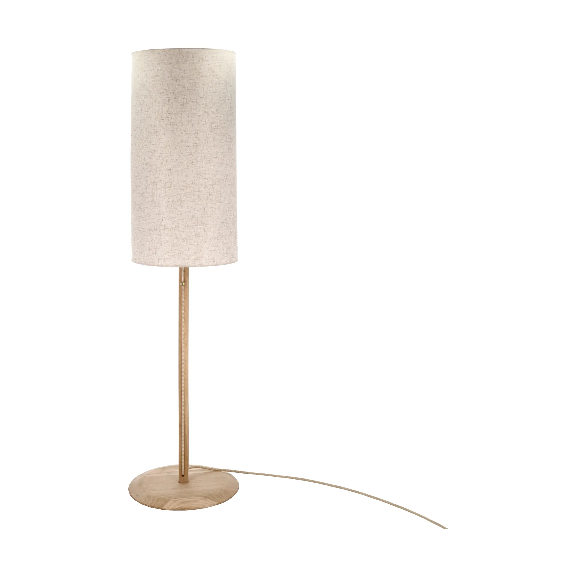 Barv gulvlampe 143,5xØ38 cm, Ubehandlet massiv eg Villa Collection
