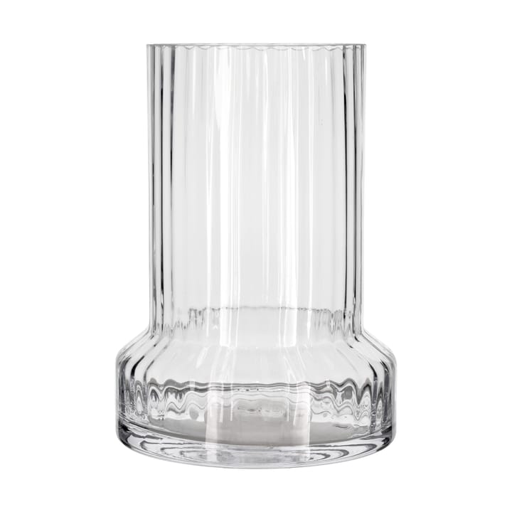 Hvils glasvase rillet Ø21 cm - Clear - Villa Collection