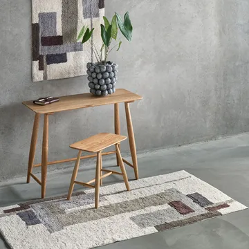 Laerk tæppe - Grå/offwhite, 70x110 cm - Villa Collection