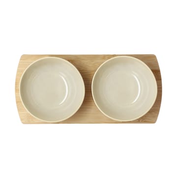 Shoku bambusbakke med 2 skåle - Beige - Villa Collection