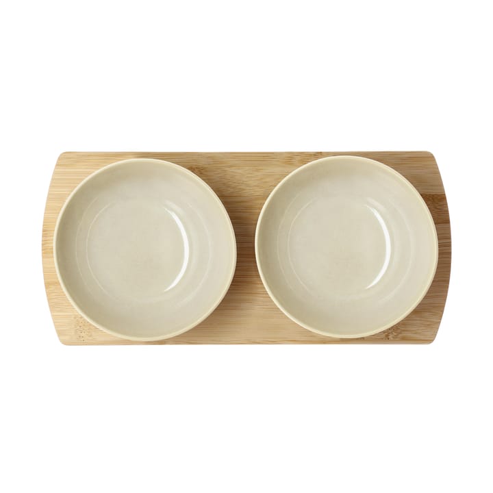 Shoku bambusbakke med 2 skåle, Beige Villa Collection