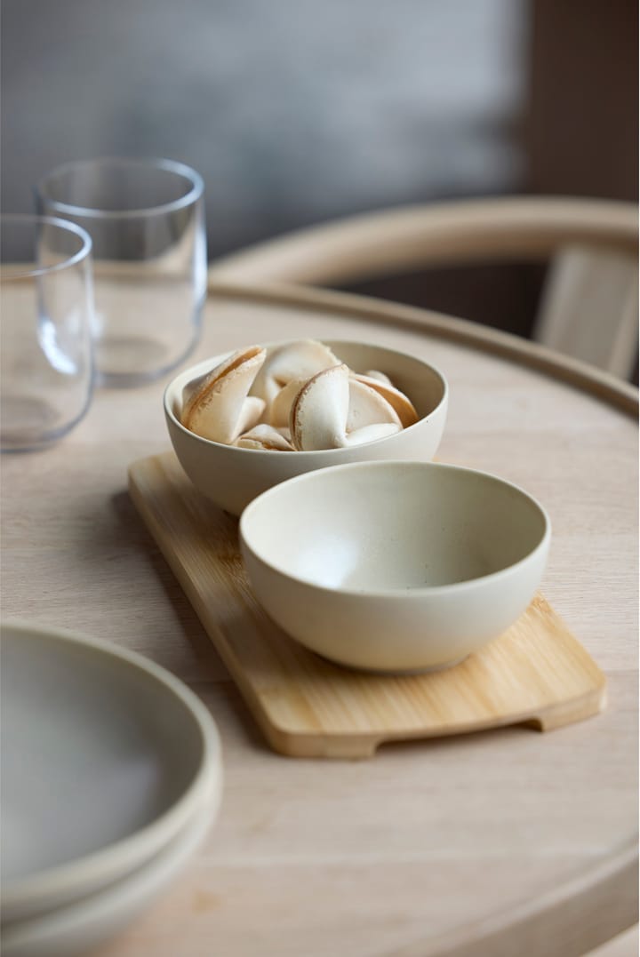 Shoku bambusbakke med 2 skåle, Beige Villa Collection