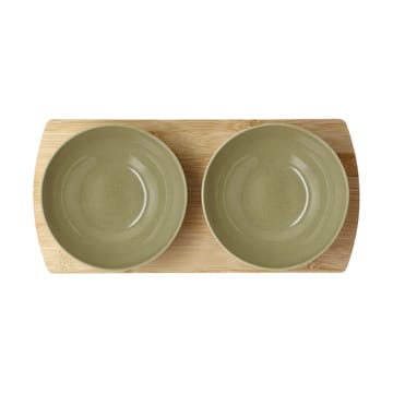 Shoku bambusbakke med 2 skåle - Pure Green - Villa Collection