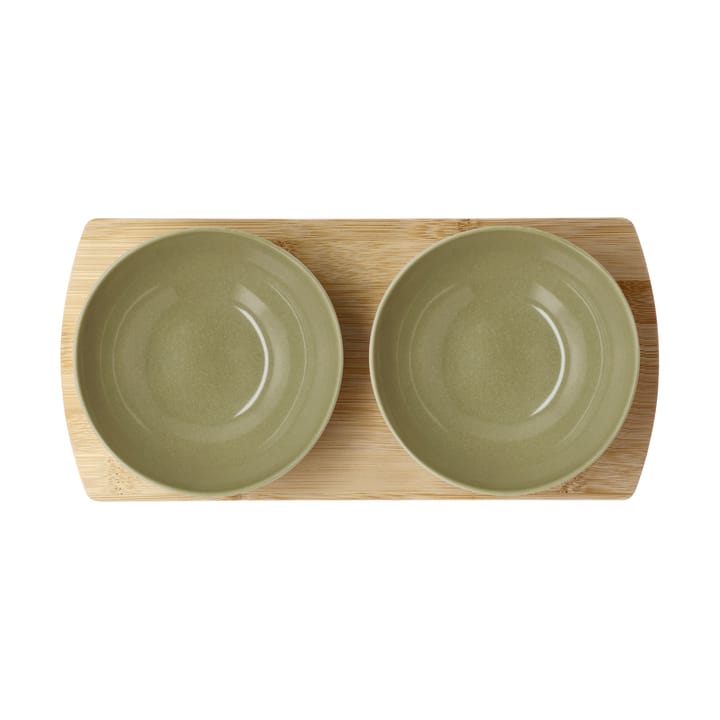 Shoku bambusbakke med 2 skåle, Pure Green Villa Collection