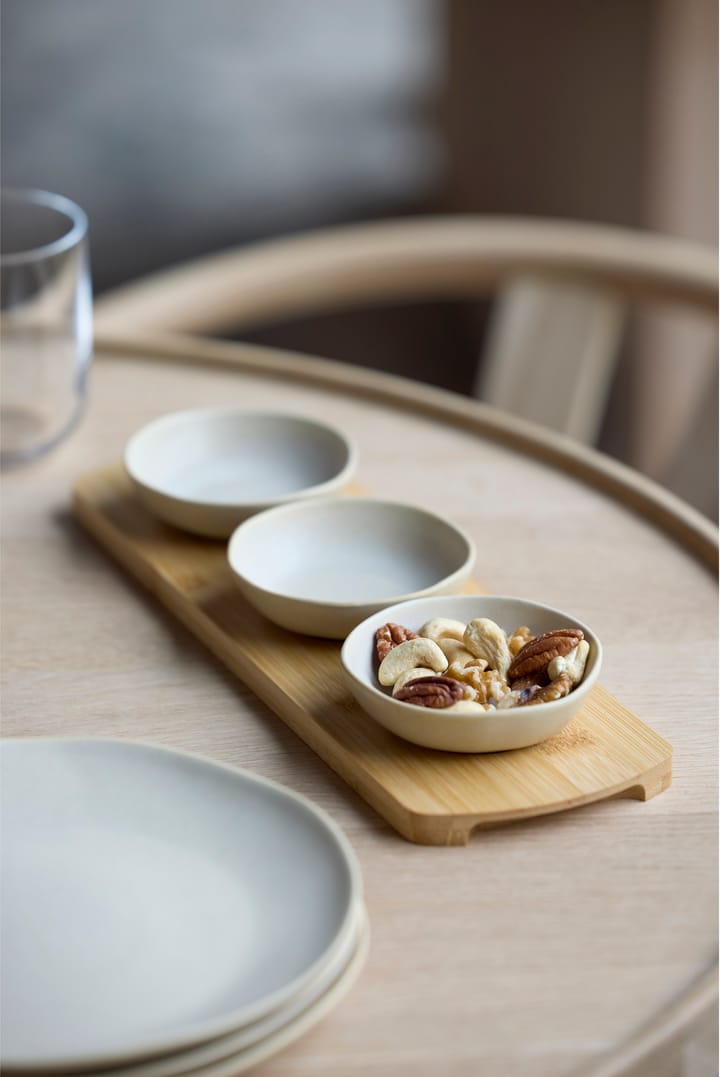 Shoku bambusbakke med 3 skåle, Beige Villa Collection