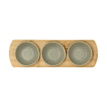 Shoku bambusbakke med 3 skåle - Pure Green - Villa Collection