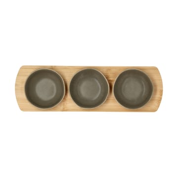 Shoku bambusbakke med 3 skåle - Warm Brown - Villa Collection