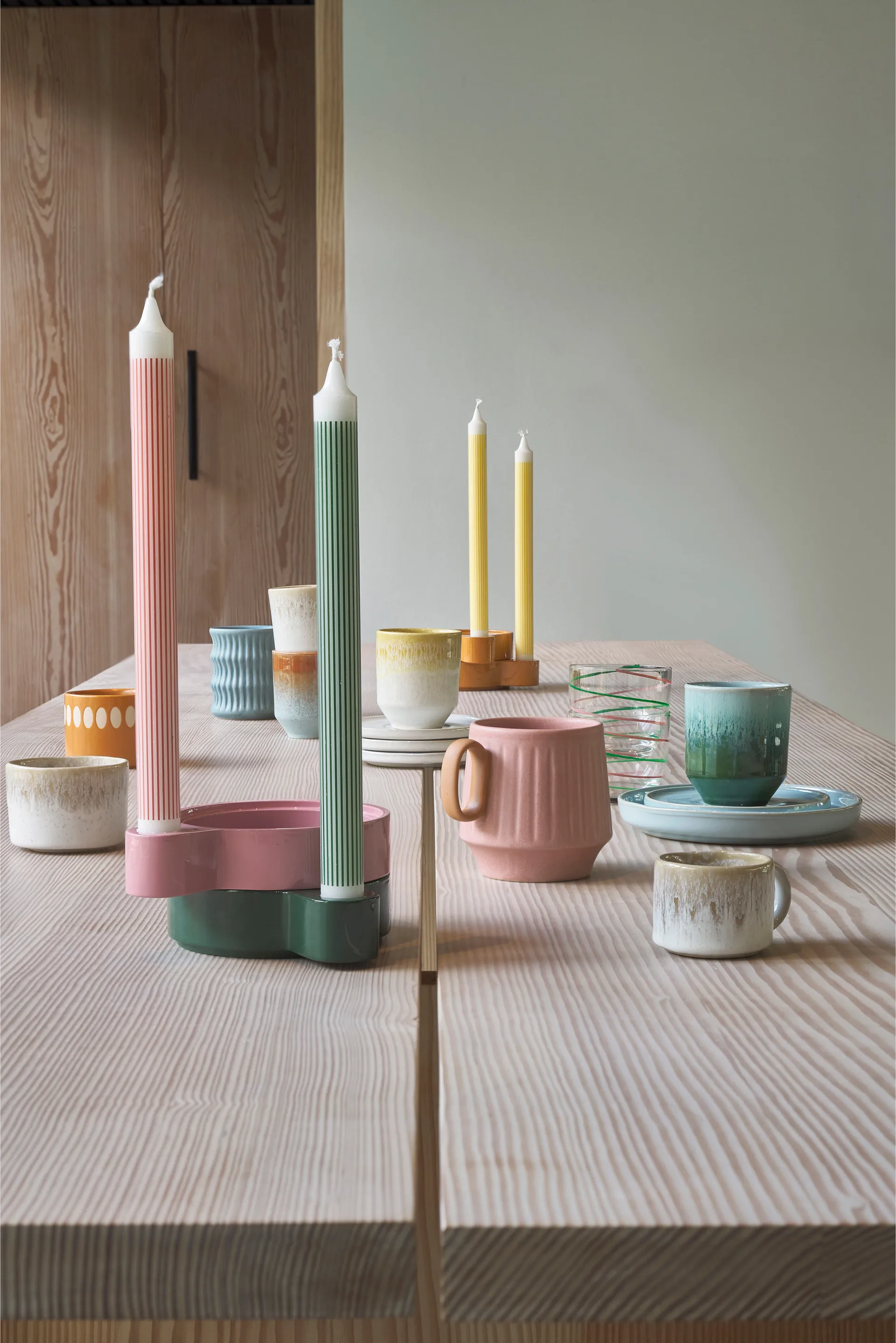 Styles kop med rillet mønster 30 cl 2-pak, Blå Villa Collection