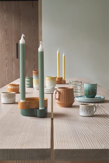 Styles kop med rillet mønster 30 cl 2-pak - Grøn - Villa Collection