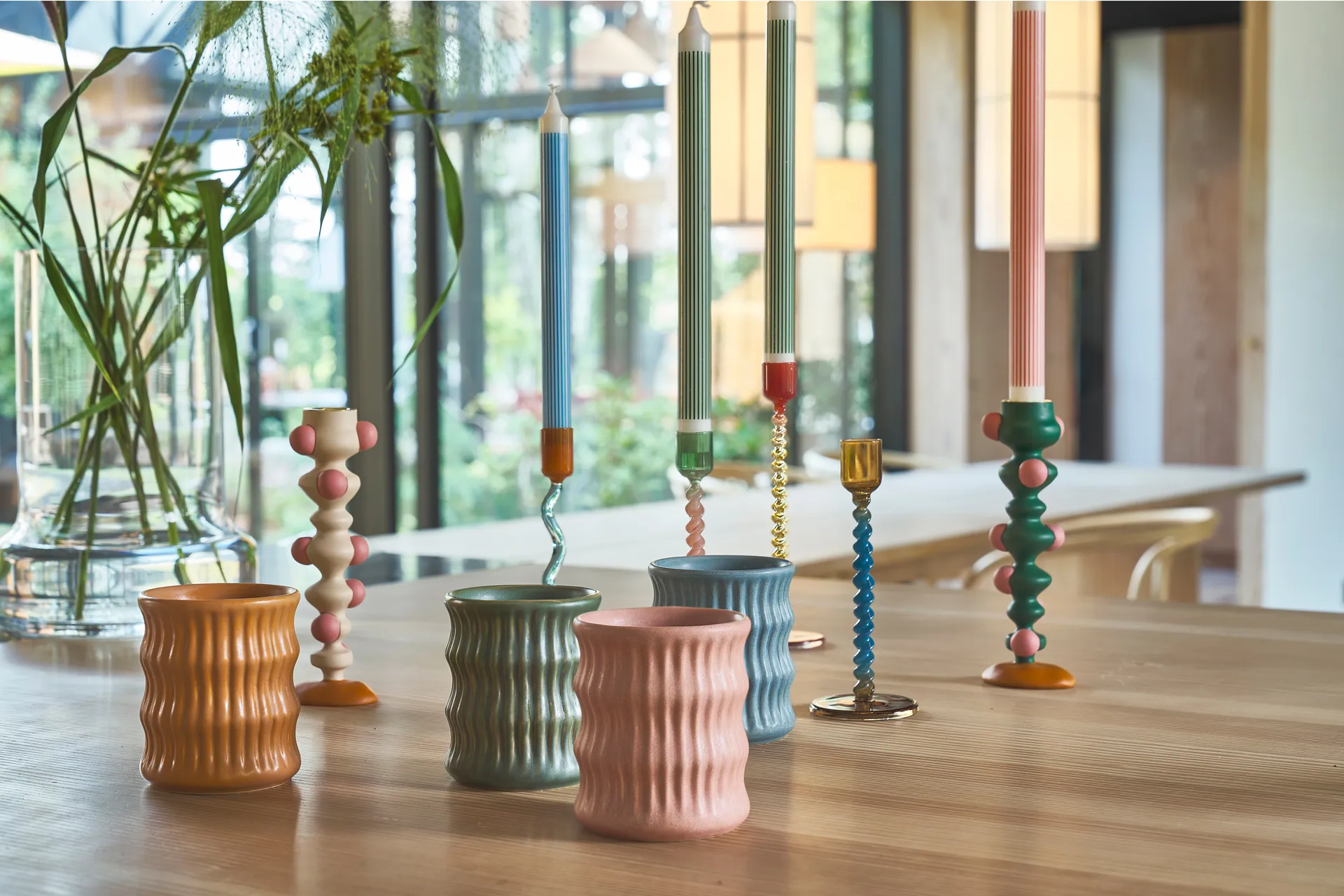 Styles kop med rillet mønster 30 cl 2-pak, Lyserød Villa Collection