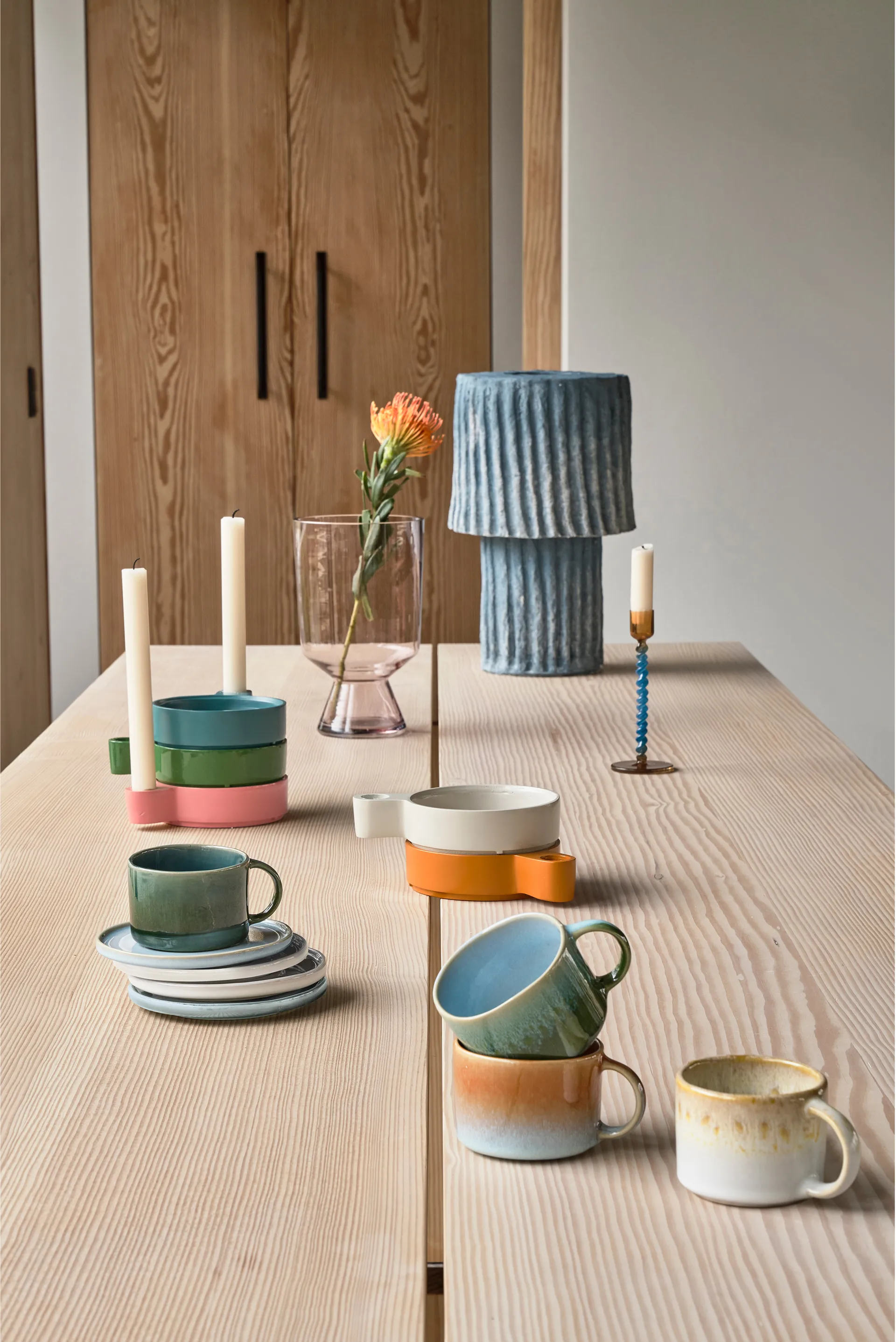 Styles lysestage 16,3 cm, Blue-amber Villa Collection