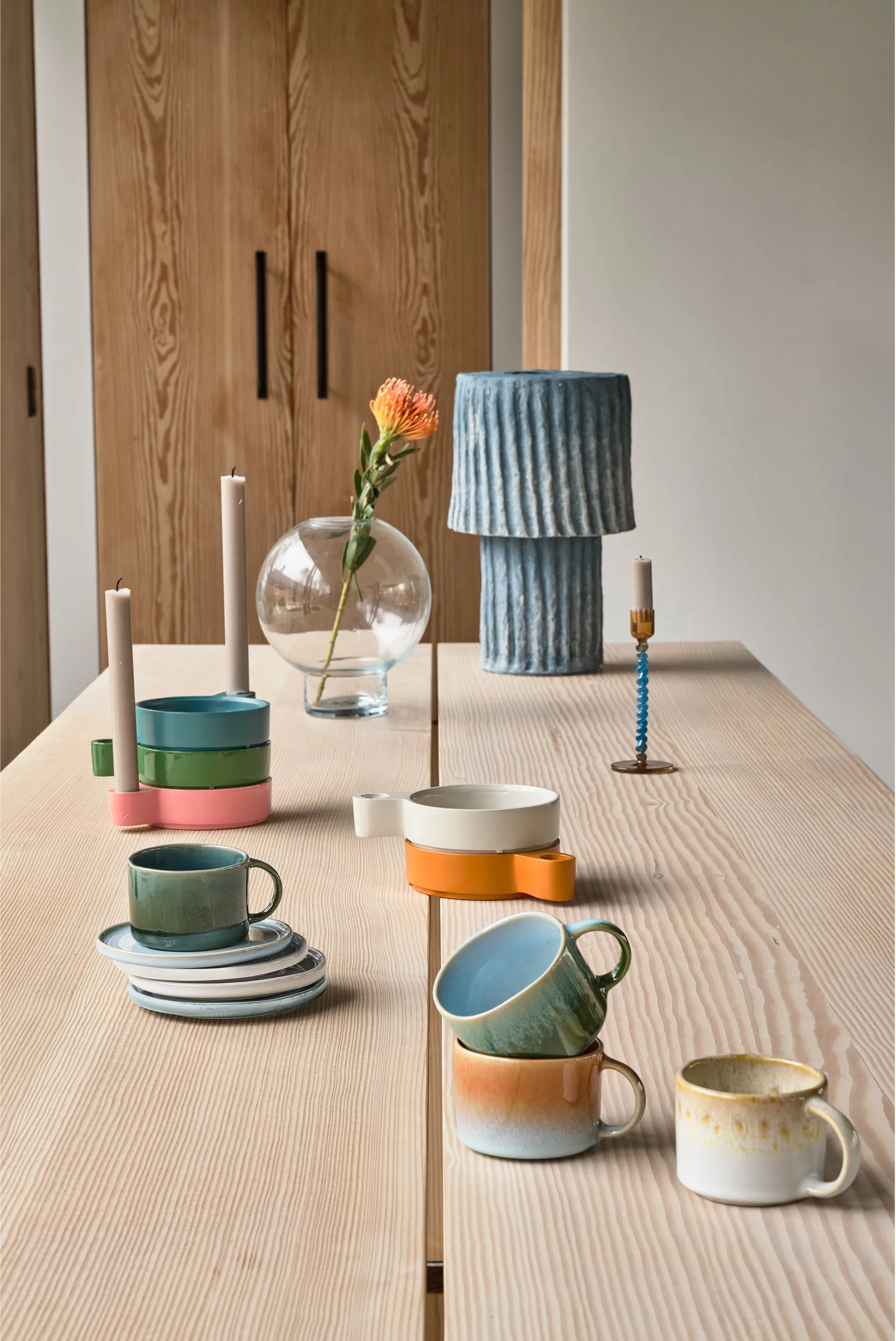 Styles lysestage 16,3 cm, Blue-amber Villa Collection