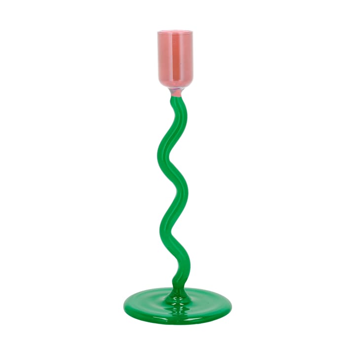 Styles lysestage 19,6 cm - Green-pink - Villa Collection