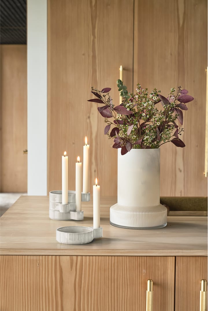 Styles lysestage 3,6x16 cm, Offwhite-aluminium Villa Collection