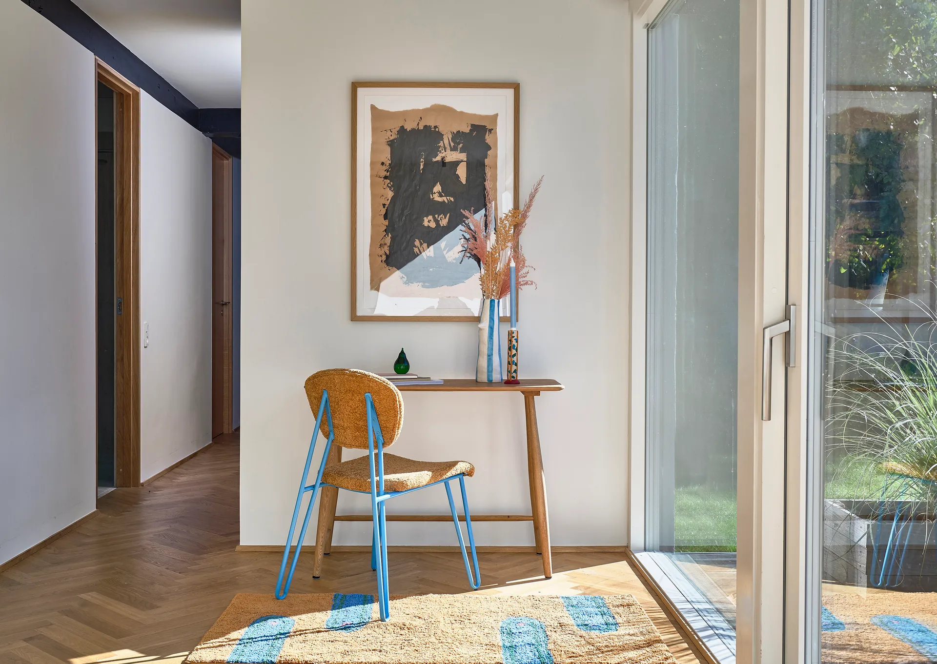 Styles lysestage pletter 21 cm, Blue/Orange Villa Collection