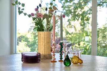 Styles lysestage prikker 18 cm - Green/Pink - Villa Collection
