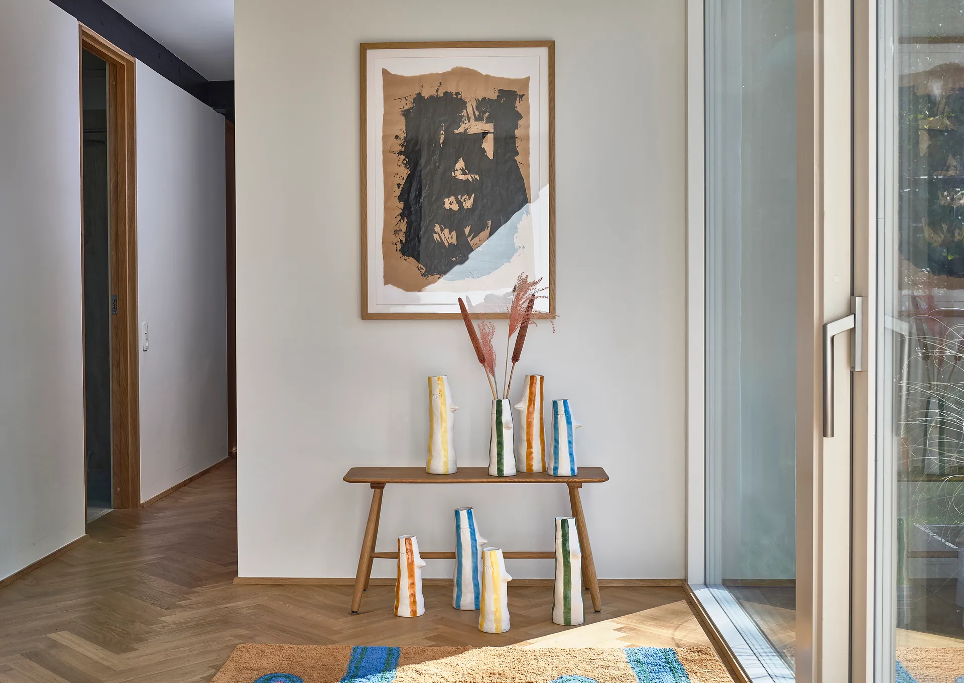 Styles vase med næb og øjenvipper 26 cm, Blue Villa Collection