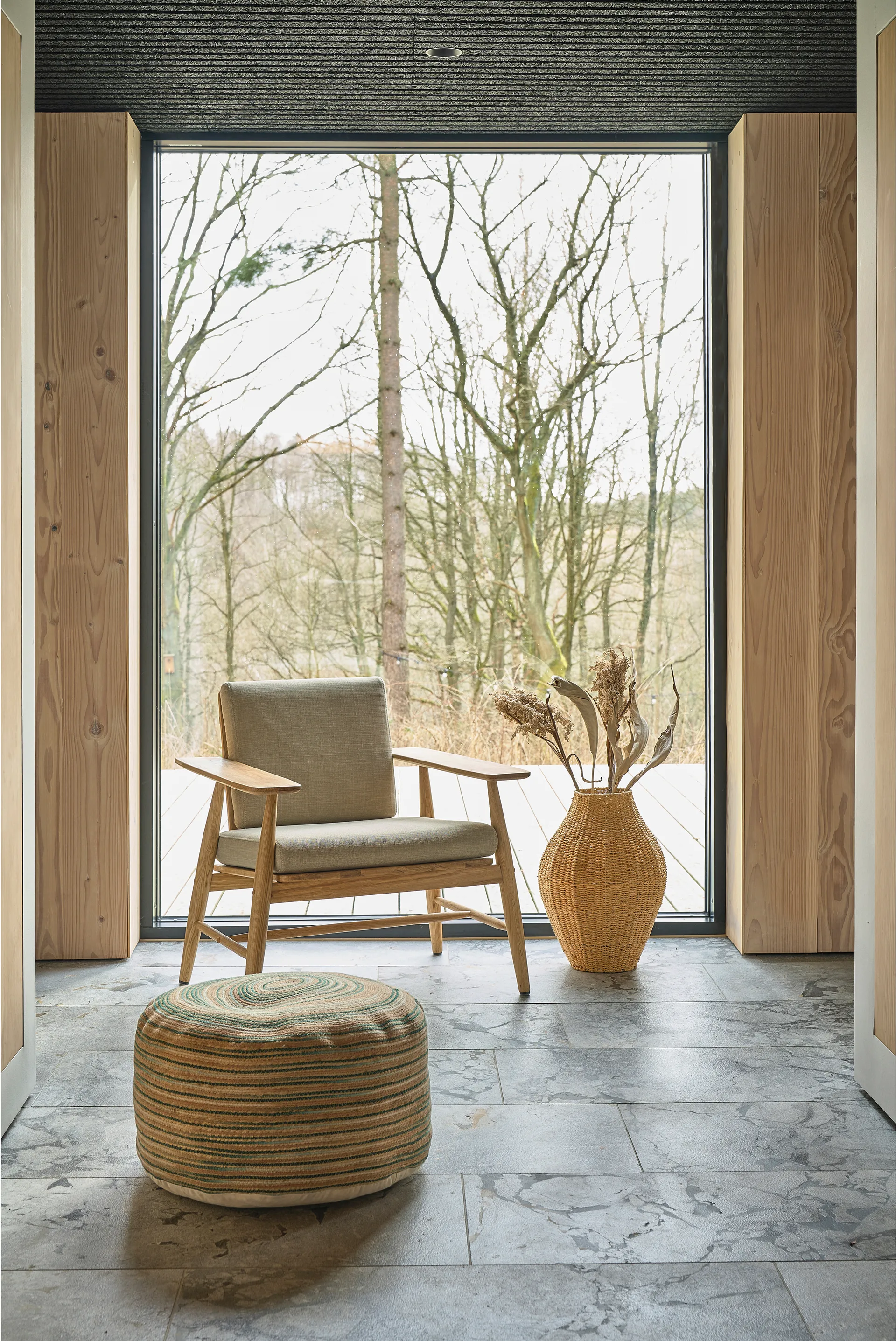 Vem puf 30x60 cm, Green-nature-pink Villa Collection