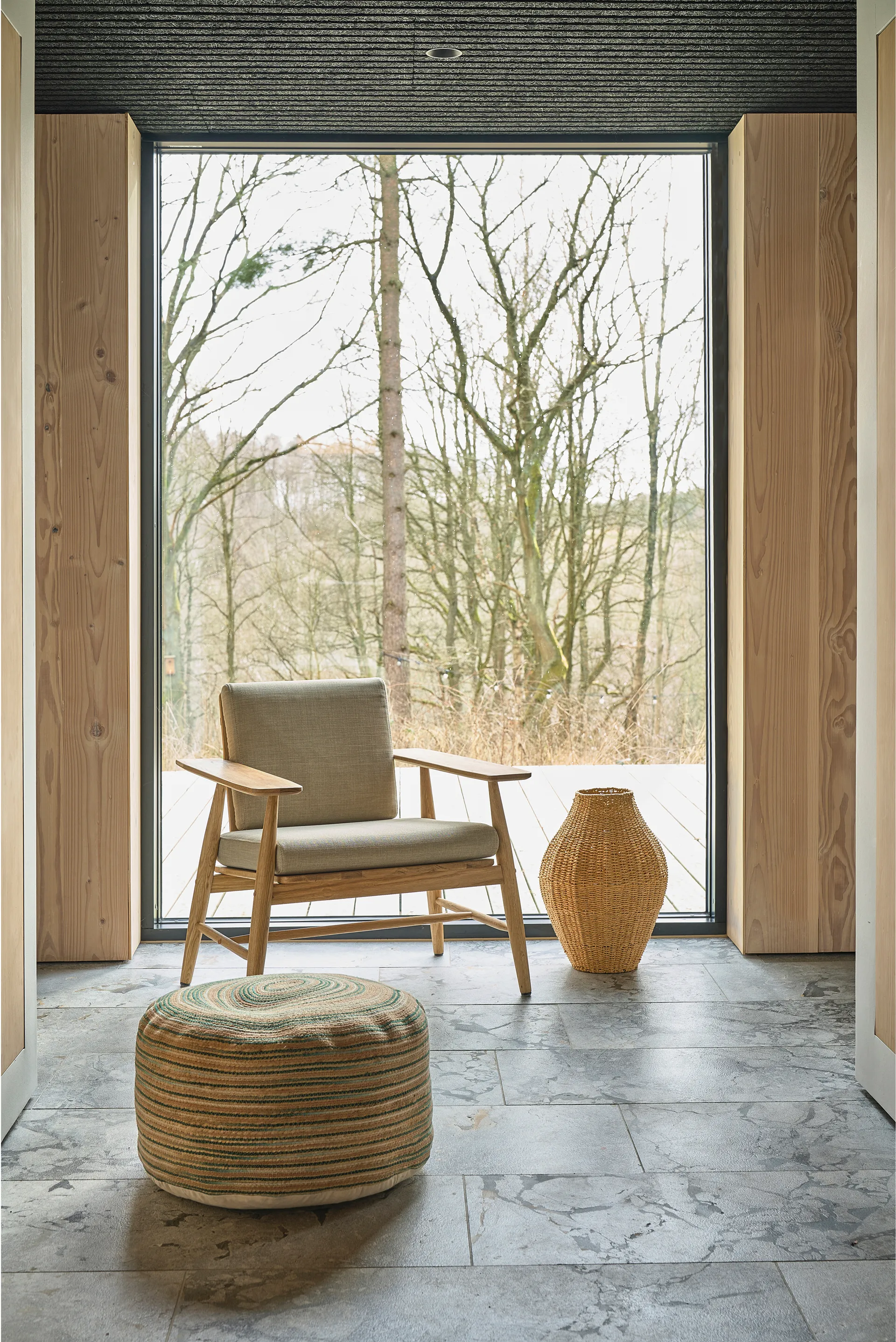 Vem puf 30x60 cm, Green-nature-pink Villa Collection