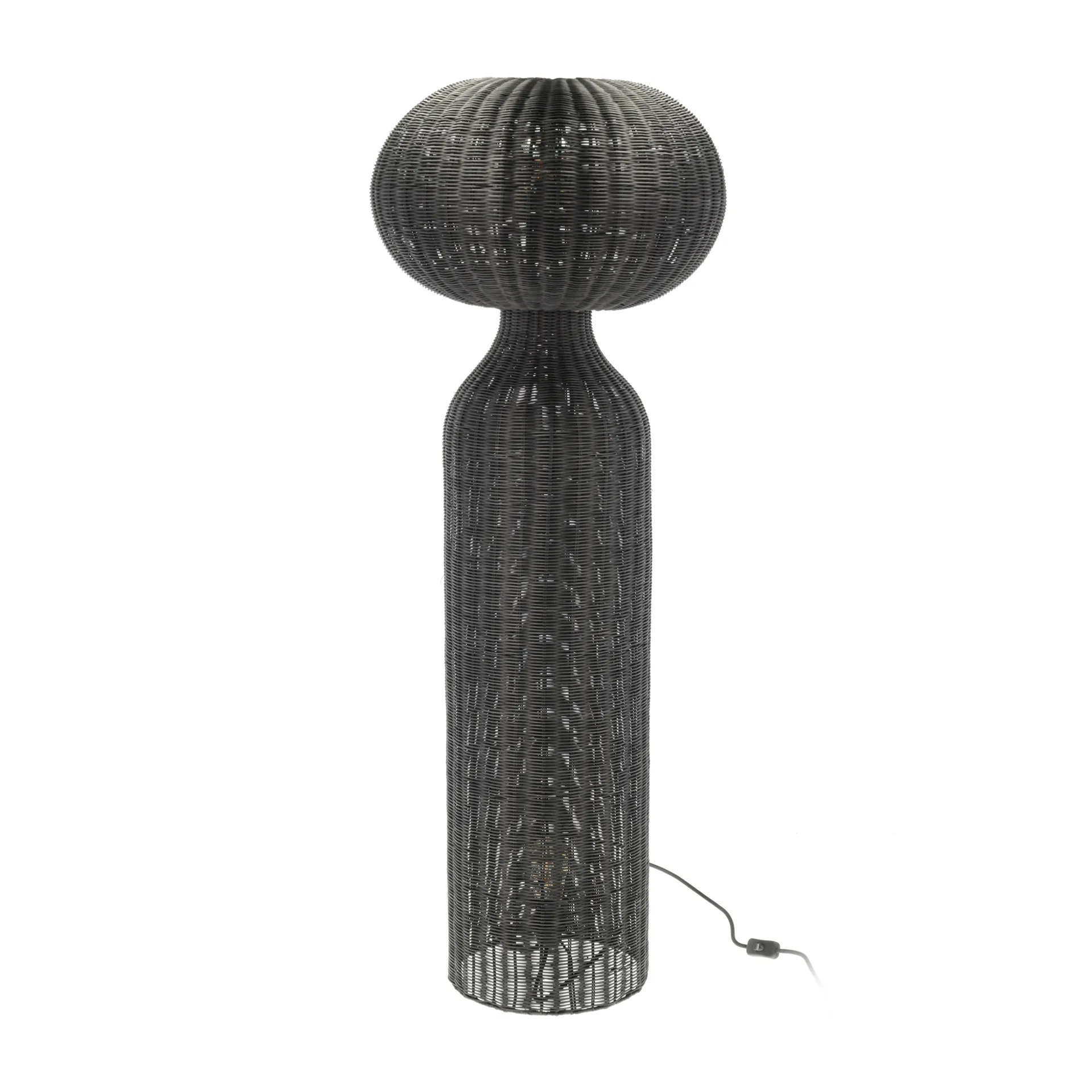 Werna gulvlampe Ø50x130 cm, Black rattan Villa Collection