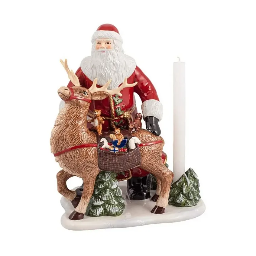 Villeroy & Boch Christmas Toys Memory lysestage 35 cm Julemand med rensdyr