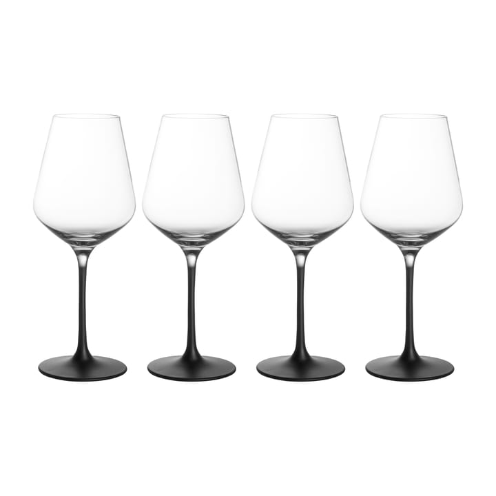 Manufacture Rock rødvinsglas 38 cl 4-pak - Klar/Sort - Villeroy & Boch