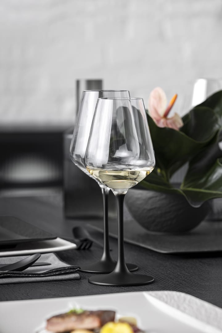 Manufacture Rock rødvinsglas 38 cl 4-pak, Klar/Sort Villeroy & Boch
